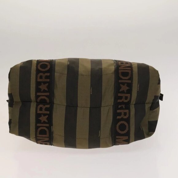 FENDI Pecan Hand Bag Nylon Canvas 2 Set Black Brown Auth ti3350 - Picture 6 of 16